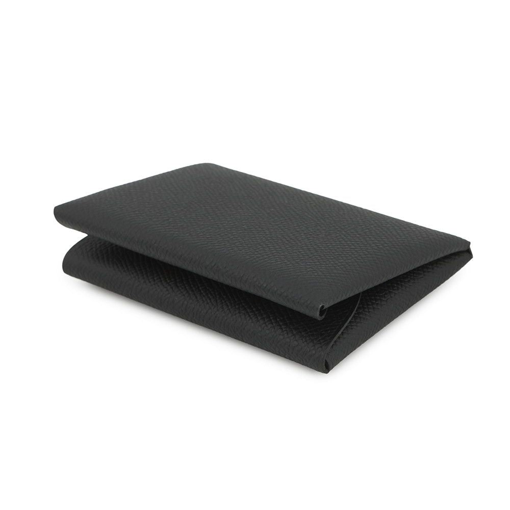 Hermes Coin Case Calvi Duo Black Silver Epsom Wallet — view 2