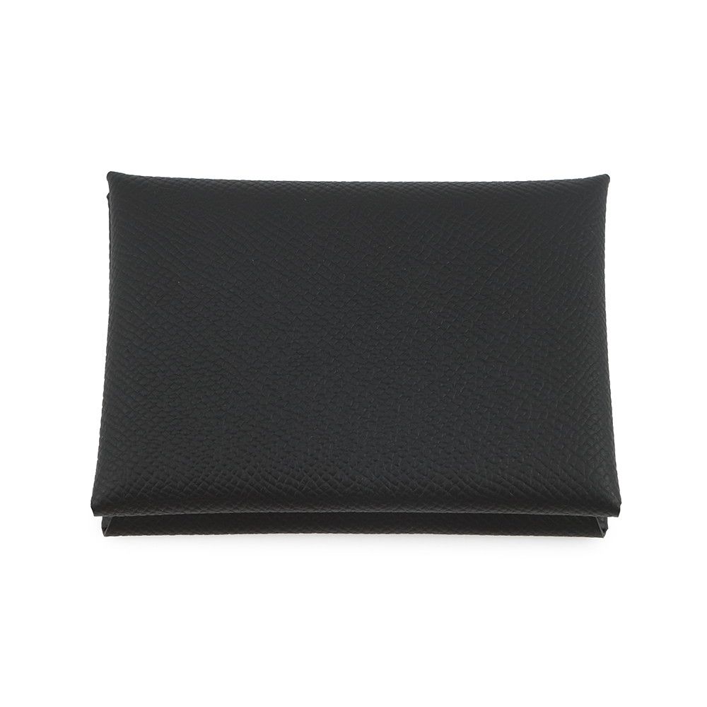 Hermes Coin Case Calvi Duo Black Silver Epsom Wallet — view 3