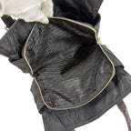 Prada Nappa Leather Tessuto Nylon Mini Tote Black — view 9
