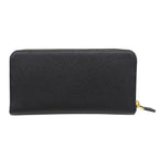 Prada Wallet Saffiano Hibiscus Black Zip Around Adult — view 2