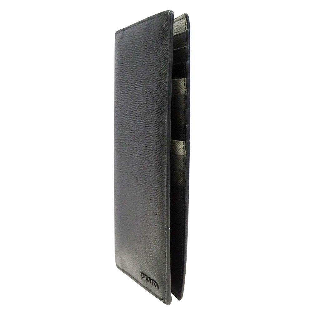 Prada Wallet Saffiano Black Foldable Fashionable Smart — view 4