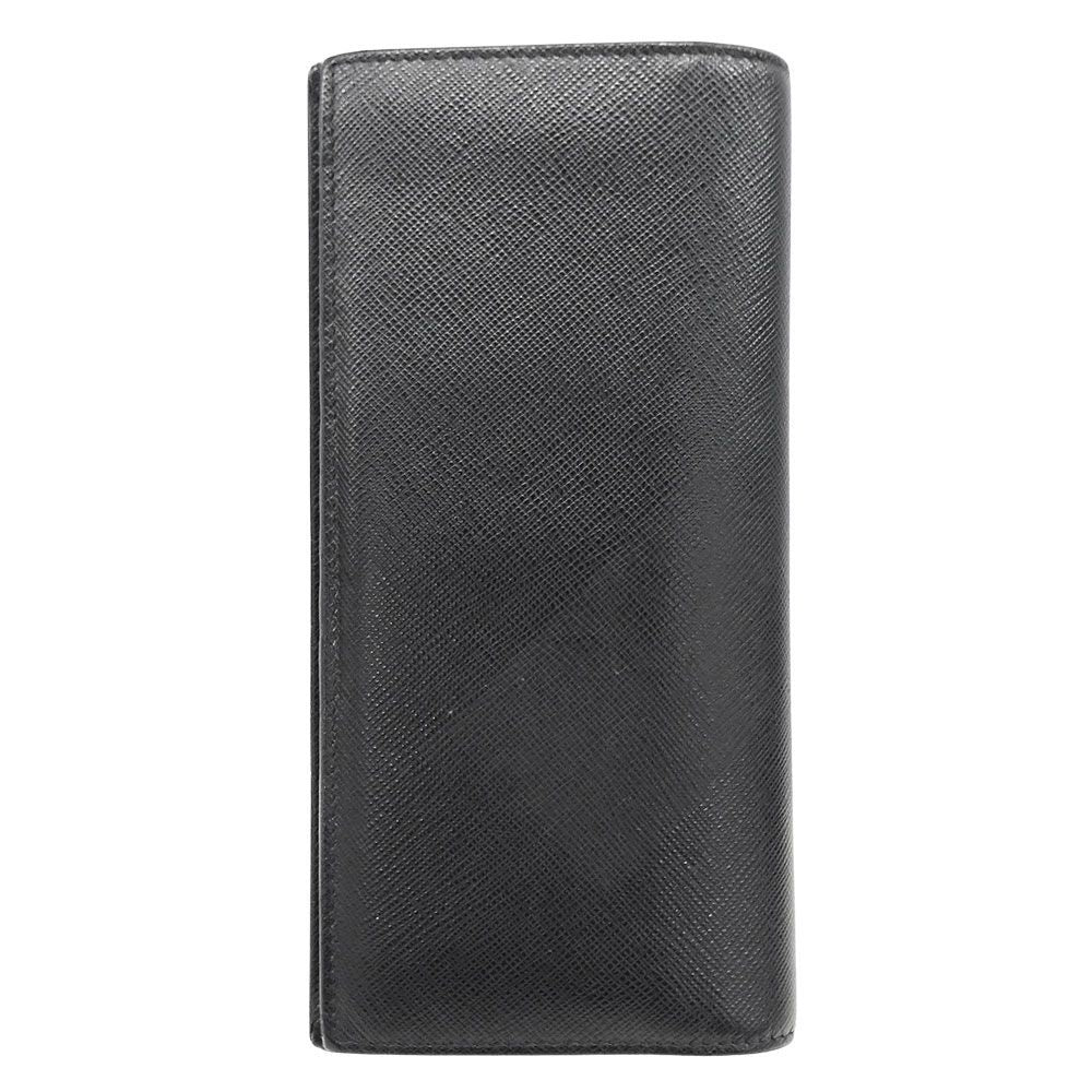 Prada Wallet Saffiano Black Foldable Fashionable Smart — view 2