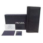 Prada Wallet Saffiano Black Foldable Fashionable Smart — view 5