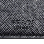 Prada Wallet Saffiano Black Foldable Fashionable Smart — view 9