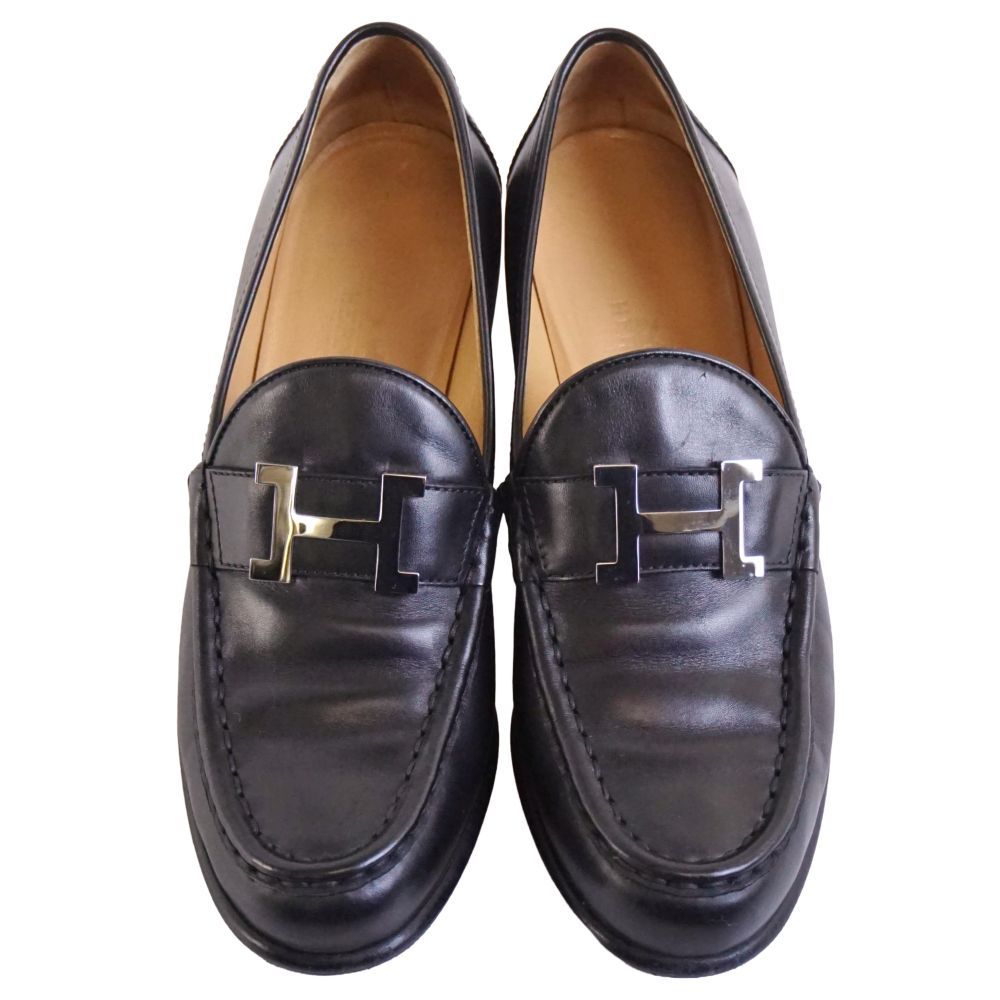 Hermes Loafers Moccasins H Logo Constance Leather — view 4