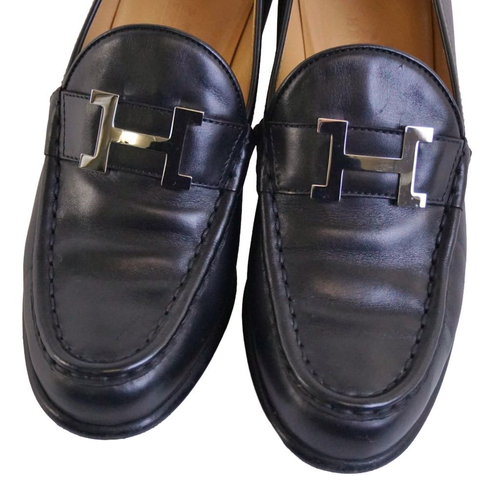 Hermes Loafers Moccasins H Logo Constance Leather — view 3