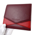 Bottega Veneta Wallet Bifold Leather Gold Red Wine Mini — view 9