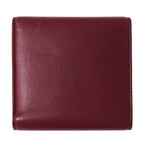 Bottega Veneta Wallet Bifold Leather Gold Red Wine Mini — view 2