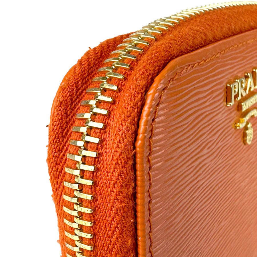 Prada Coin Case Coin Purse Orange — view 6
