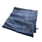 Gucci Scarf Shawl Velour Border Logo Silk Navy — view 4