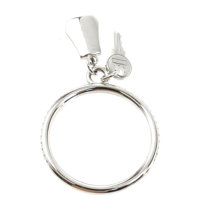 Hermes 18k White Gold Kelly Clochette PM Ring Diamond — view 5