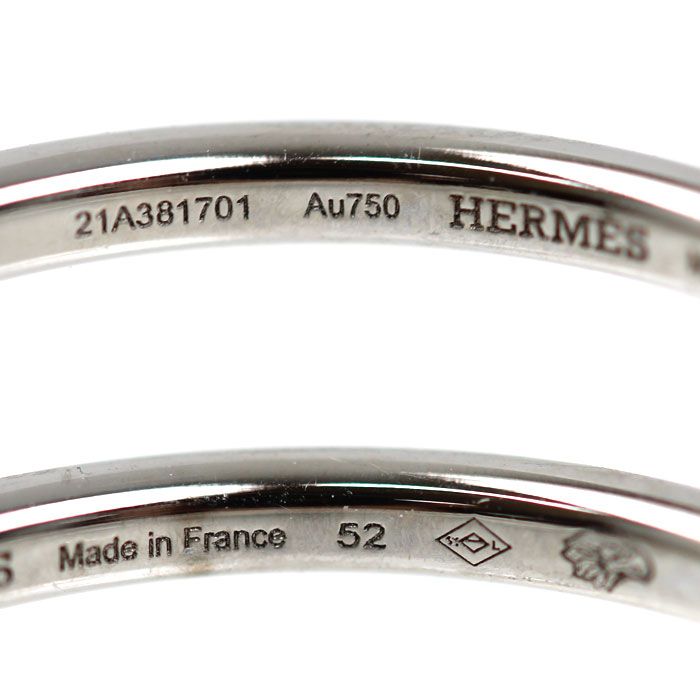 Hermes 18k White Gold Kelly Clochette PM Ring Diamond — view 6