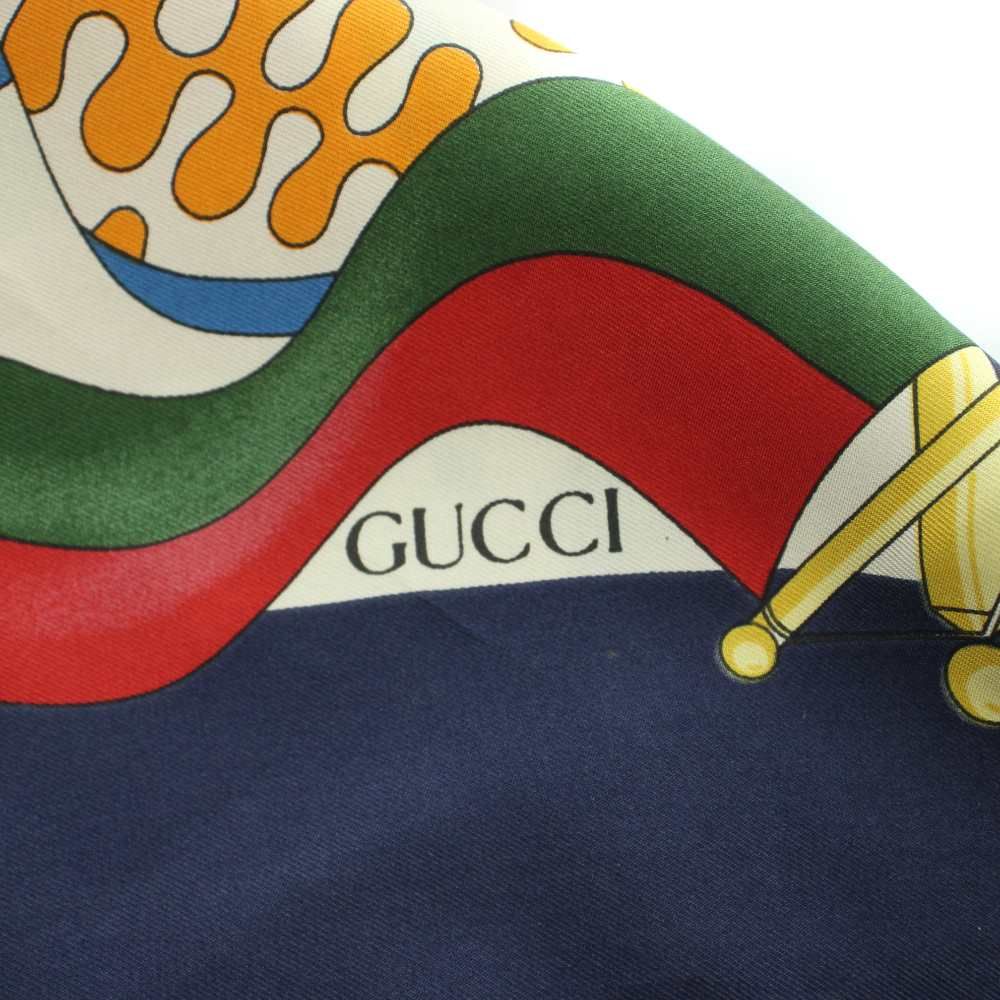 Gucci Large Scarf Shawl Logo All Over Pattern Multicolor — view 6