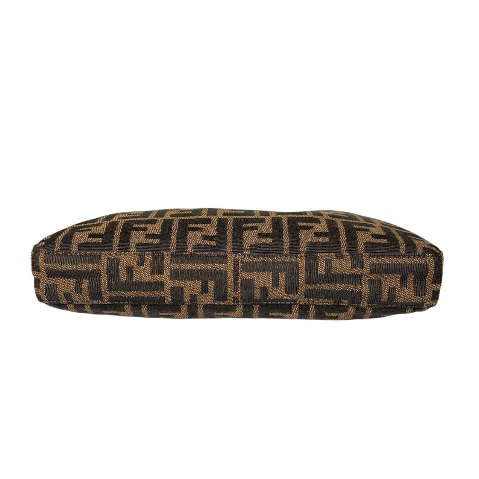 Fendi Zucca Shoulder Bag Canvas Brown — view 4
