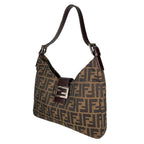 Fendi Zucca Shoulder Bag Canvas Brown — view 2