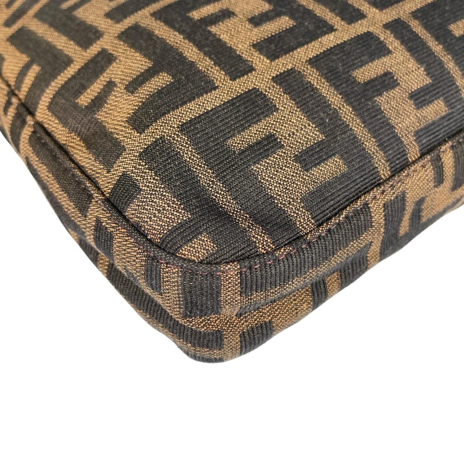 Fendi Zucca Shoulder Bag Canvas Brown — view 7