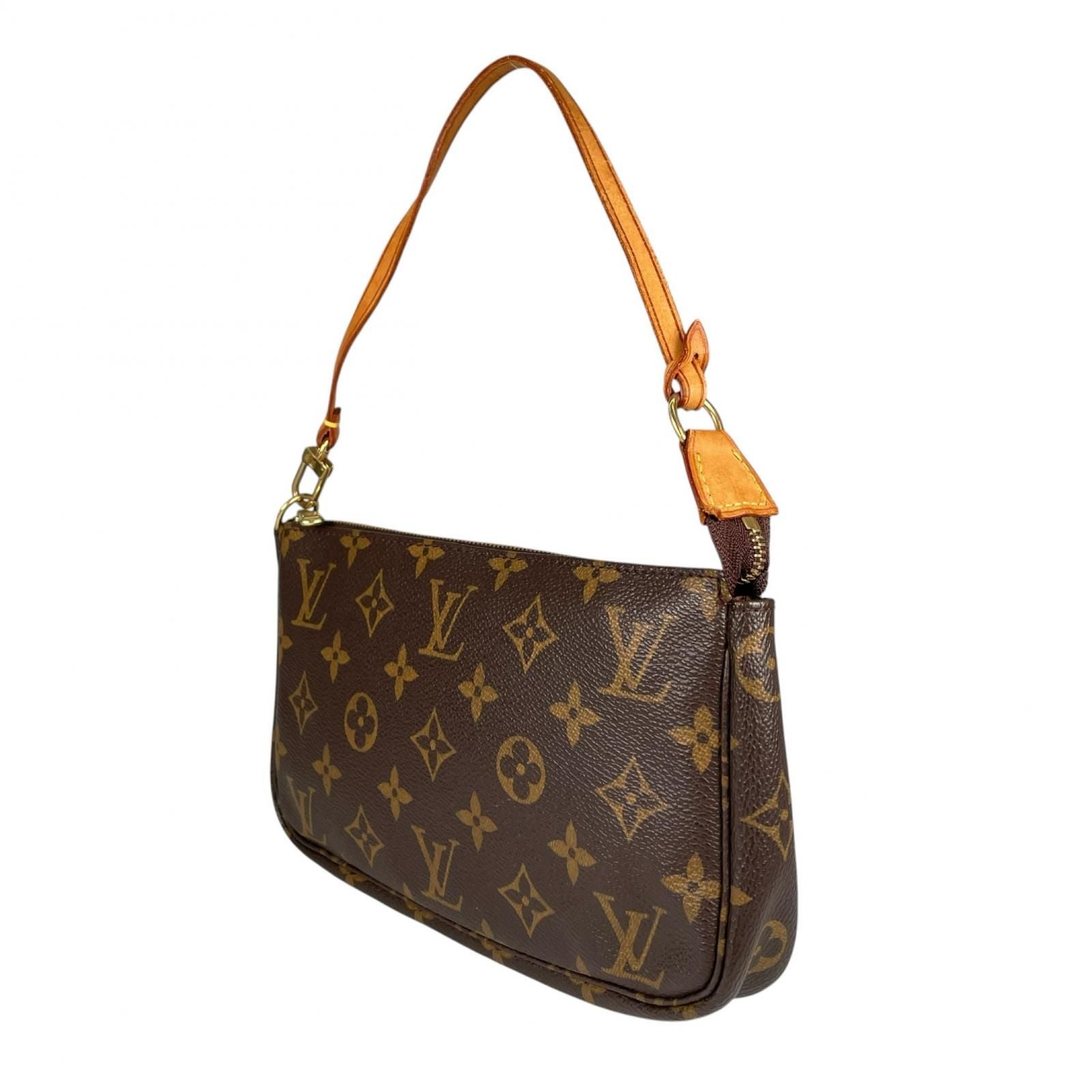 Louis Vuitton Pochette Accessoires Handbag Monogram Canvas Brown — view 2