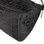 Fendi Zucchino Mamma Baguette Shoulder Bag Canvas Black — view 8