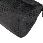 Fendi Zucchino Mamma Baguette Shoulder Bag Canvas Black — view 6