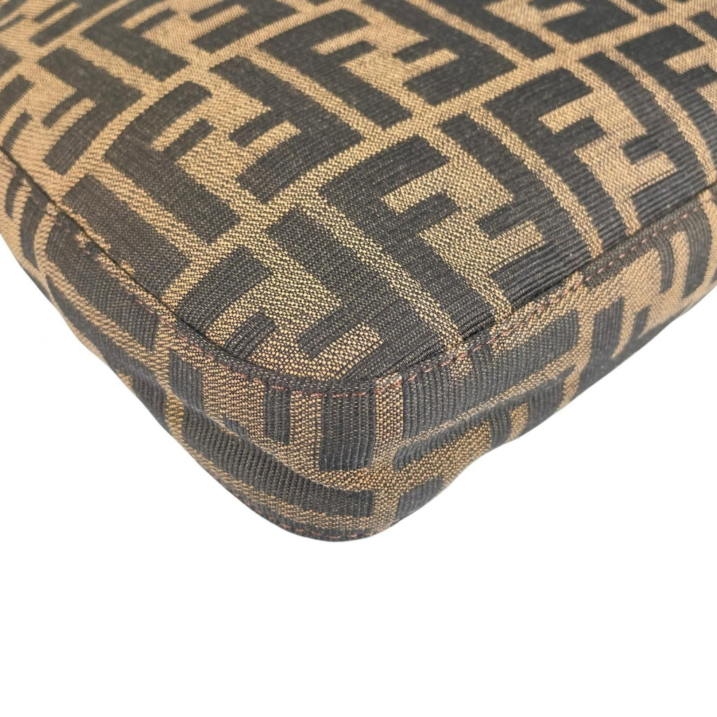 Fendi Zucca Hobo Shoulder Bag Canvas Brown — view 7