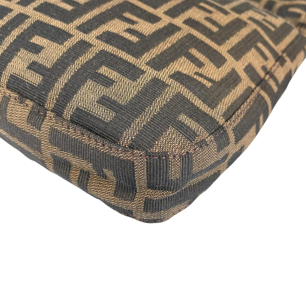 Fendi Zucca Hobo Shoulder Bag Canvas Brown — view 6