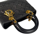 Dior Lady Dior Handbag Lambskin Black — view 5