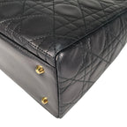 Dior Lady Dior Handbag Lambskin Black — view 8