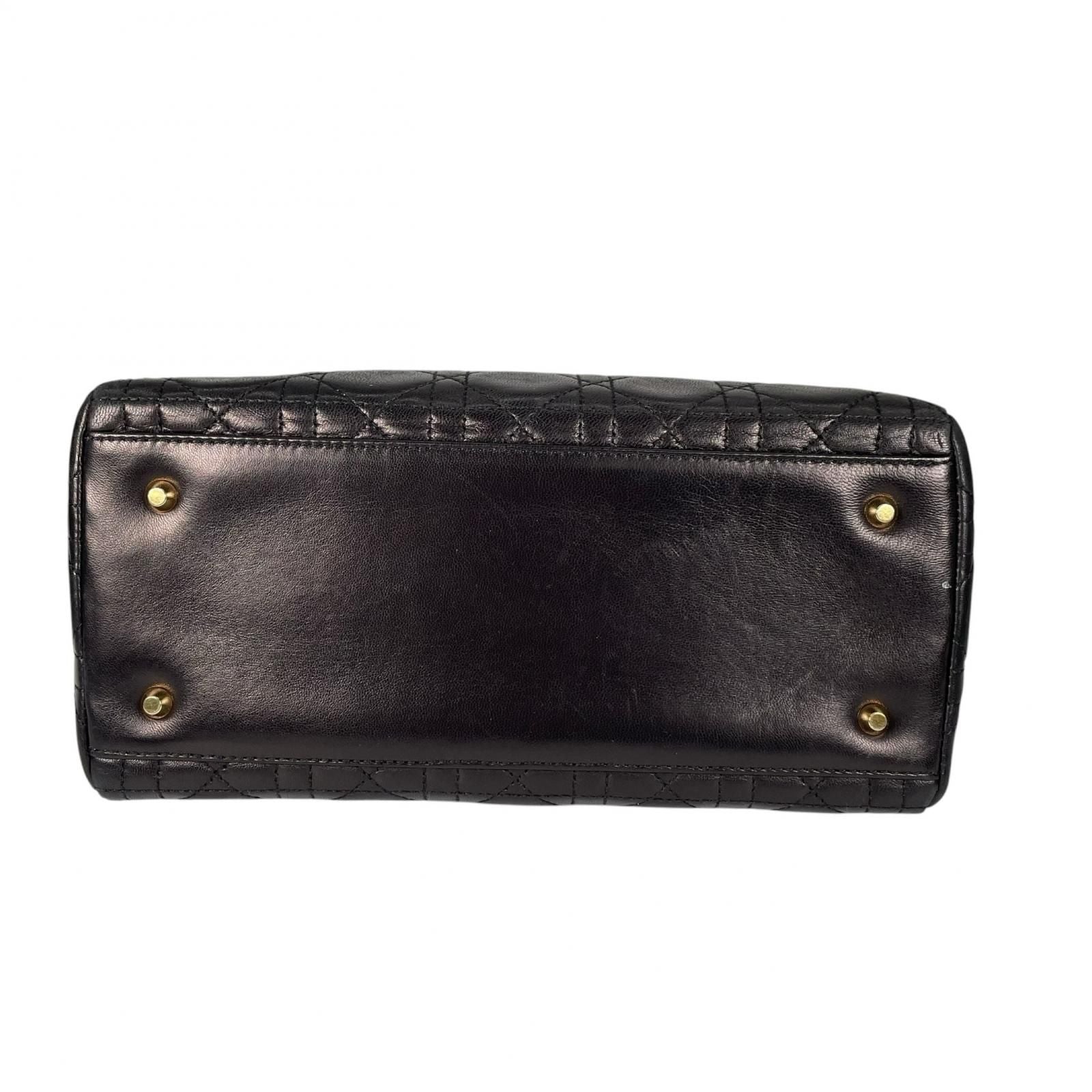 Dior Lady Dior Handbag Lambskin Black — view 4