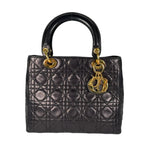 Dior Lady Dior Handbag Lambskin Black