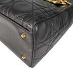 Dior Lady Dior Handbag Lambskin Black — view 6