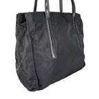 Prada Triangle Logo Tote Bag Nylon Black — view 4
