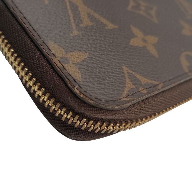 Louis Vuitton Wallet Zippy Organizer Brown Monogram Zip Around Travel Case Gold — view 5