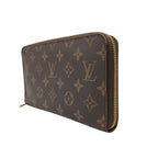 Louis Vuitton Wallet Zippy Organizer Brown Monogram Zip Around Travel Case Gold — view 2