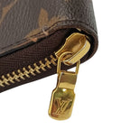 Louis Vuitton Wallet Zippy Organizer Brown Monogram Zip Around Travel Case Gold — view 6