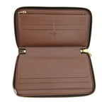 Louis Vuitton Wallet Zippy Organizer Brown Monogram Zip Around Travel Case Gold — view 7