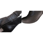 Hermes Joueuse Leather Short Boots Kelly Side Zip 35 Black — view 9