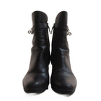 Hermes Joueuse Leather Short Boots Kelly Side Zip 35 Black — view 3