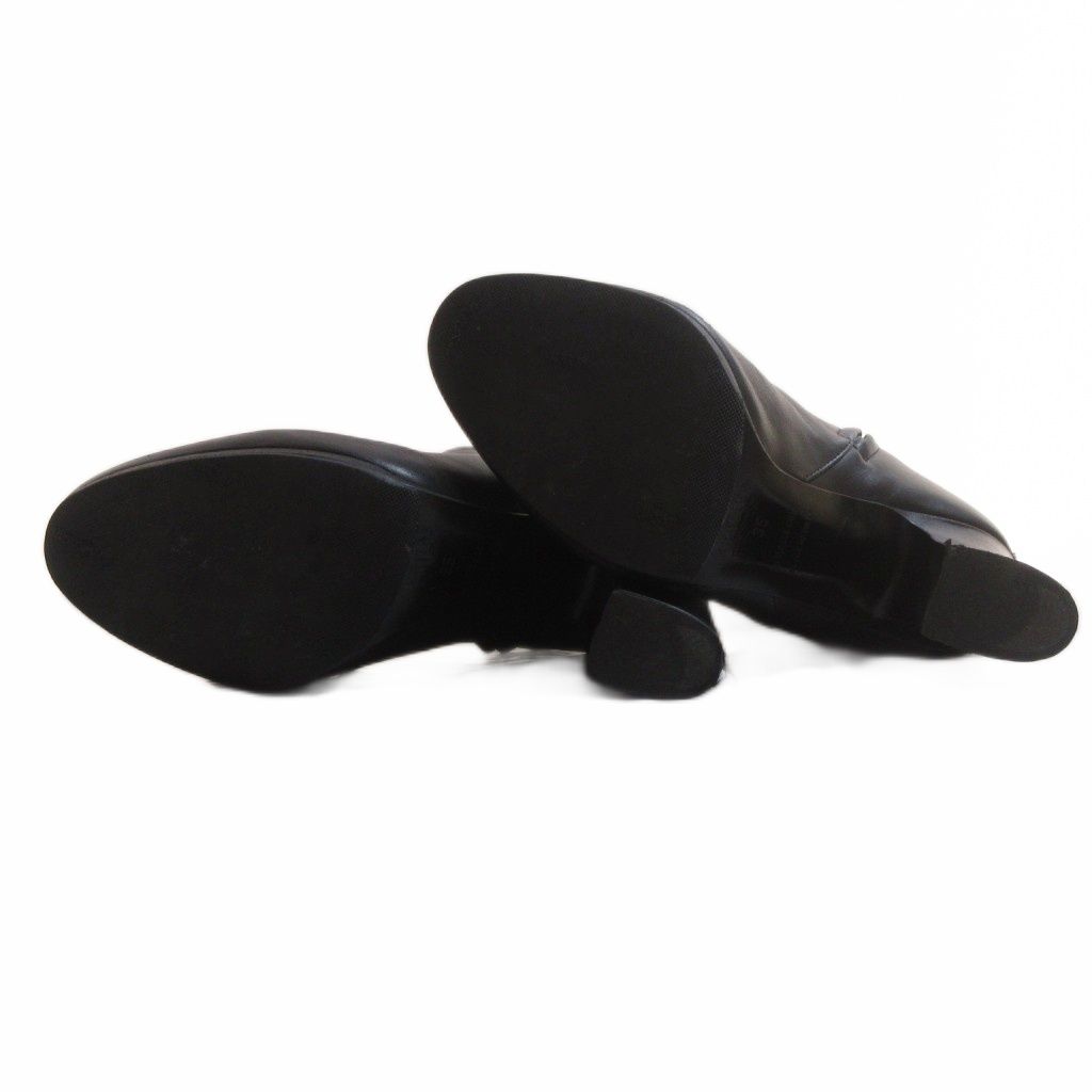 Hermes Joueuse Leather Short Boots Kelly Side Zip 35 Black — view 6