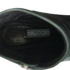 Prada Short Boots High Heel Platform Suede 36 Black — view 8