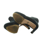 Prada Short Boots High Heel Platform Suede 36 Black — view 5