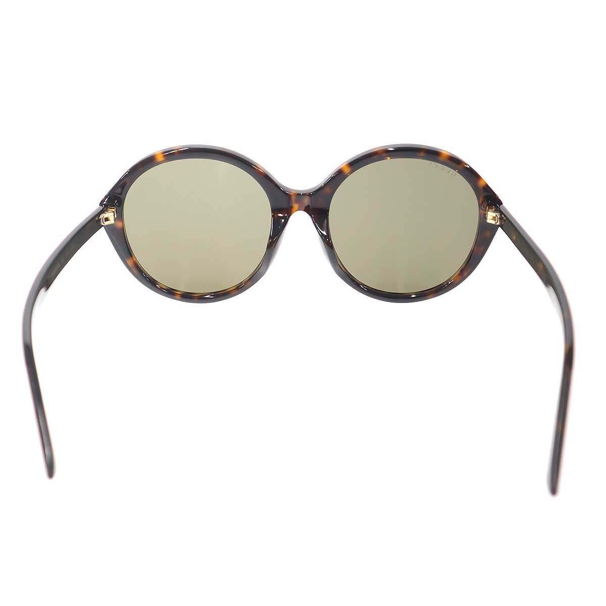 Gucci Round Frame Sunglasses Eyewear Brown — view 4