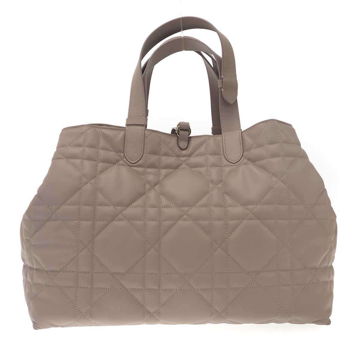 Dior Toujours Bag Large Macro Cannage Calfskin Beige — view 2