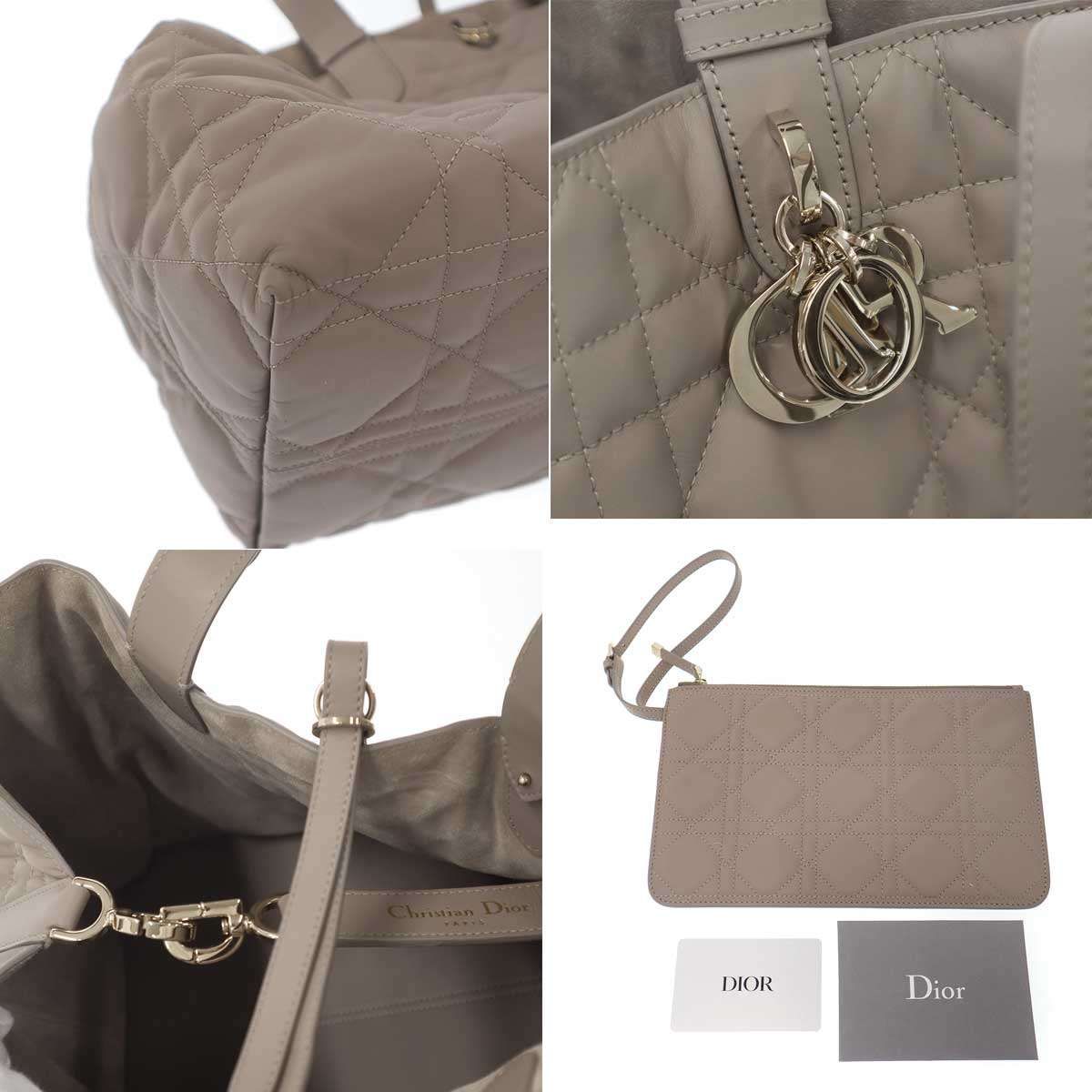Dior Toujours Bag Large Macro Cannage Calfskin Beige — view 8