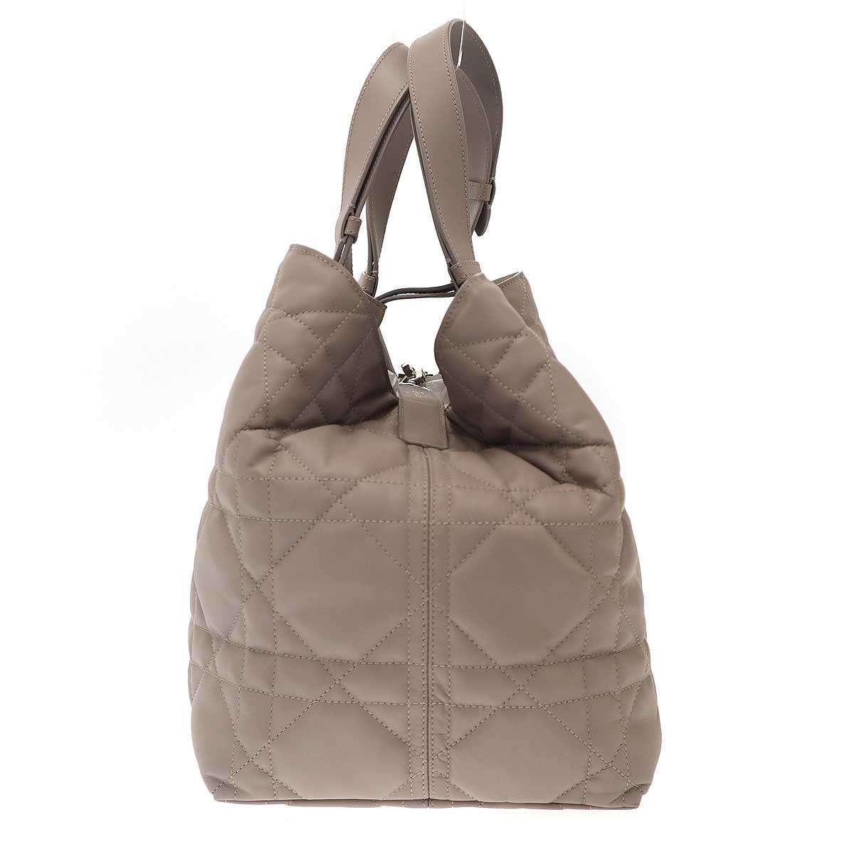 Dior Toujours Bag Large Macro Cannage Calfskin Beige — view 3