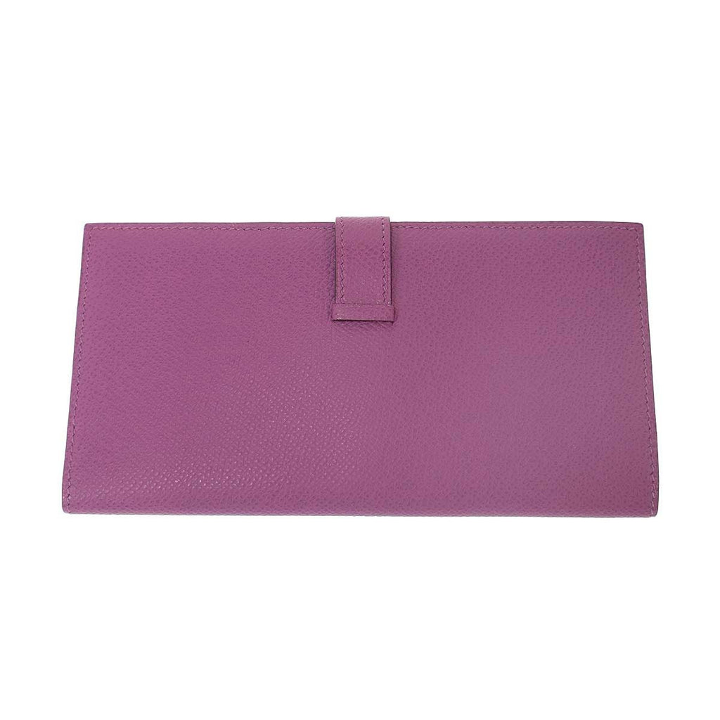 Hermes Bearn Soufflet Souffle Long Leather Wallet Pink — view 2