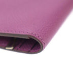 Hermes Bearn Soufflet Souffle Long Leather Wallet Pink — view 7