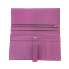 Hermes Bearn Soufflet Souffle Long Leather Wallet Pink — view 5