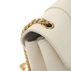 Celine Victoire Triomphe Shoulder Bag Soft Sapul Cafskin White — view 8