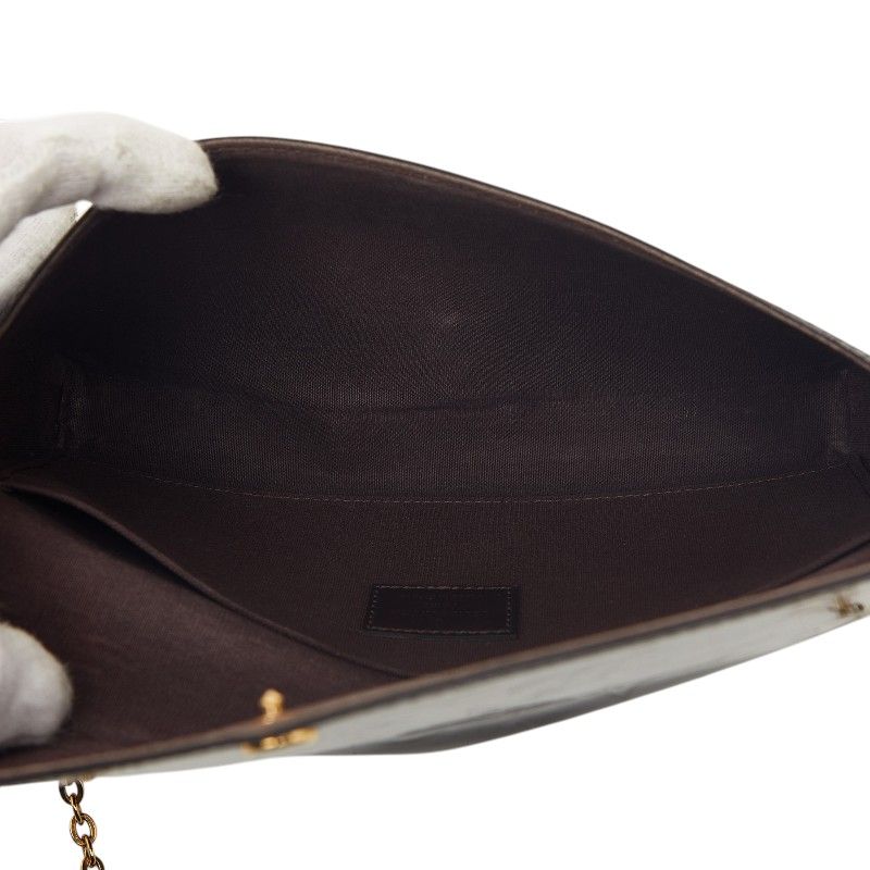 Louis Vuitton Monogram Vernis Pochette Felicity Chain Shoulder Bag Amarante — view 8