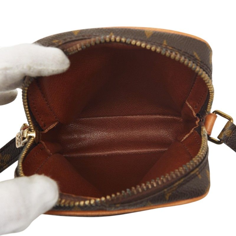 Louis Vuitton Monogram Mini Danube Shoulder Bag Brown Leather — view 7